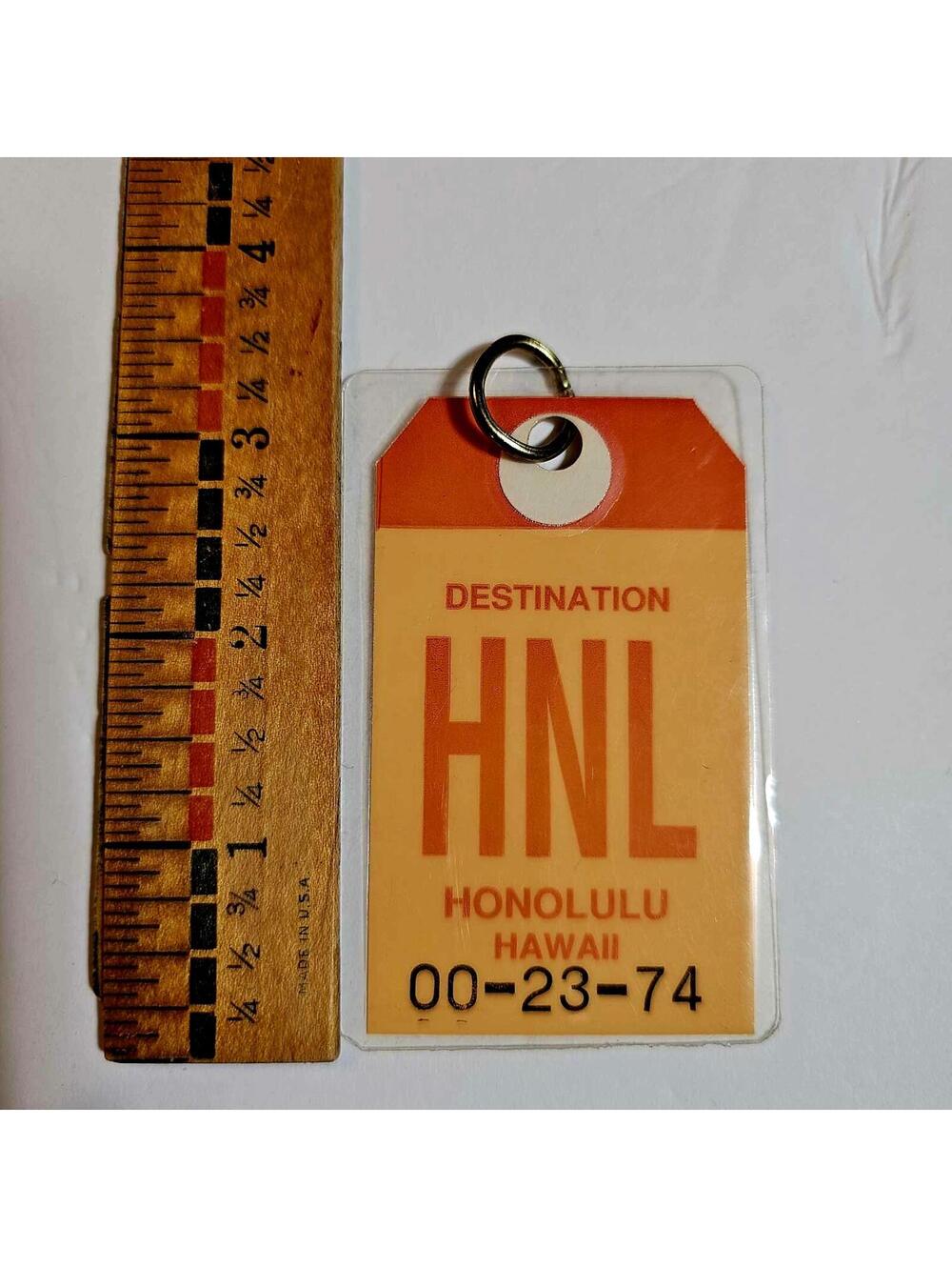 Vintage - Inspired Luggage Tag Destination (HNL) Honolulu Airport